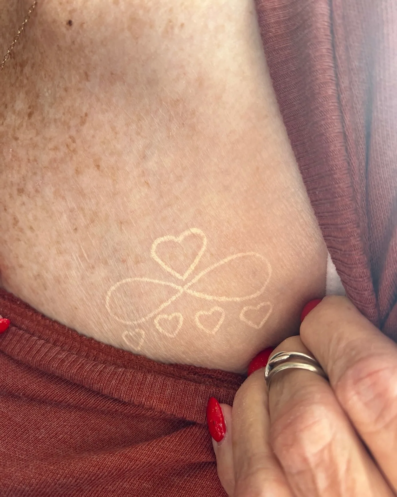 White ink tattoo